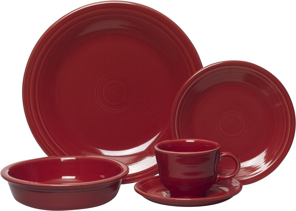 Fiesta 5-Piece Place Setting, Scarlet